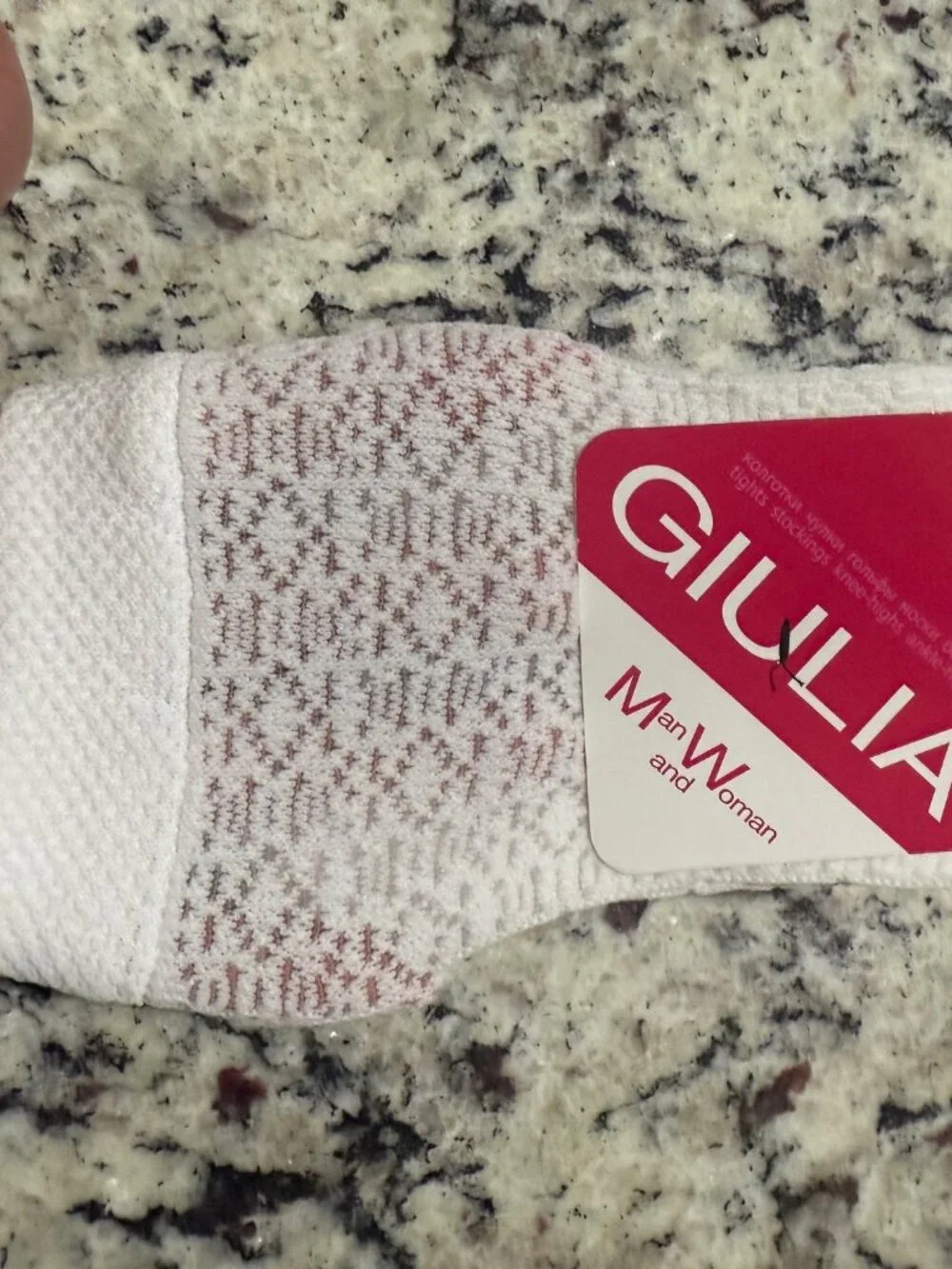 GIULIA Kids White Breathable Textured Socks Size 23-25 (US 7-9 Toddler) – 2 Pair